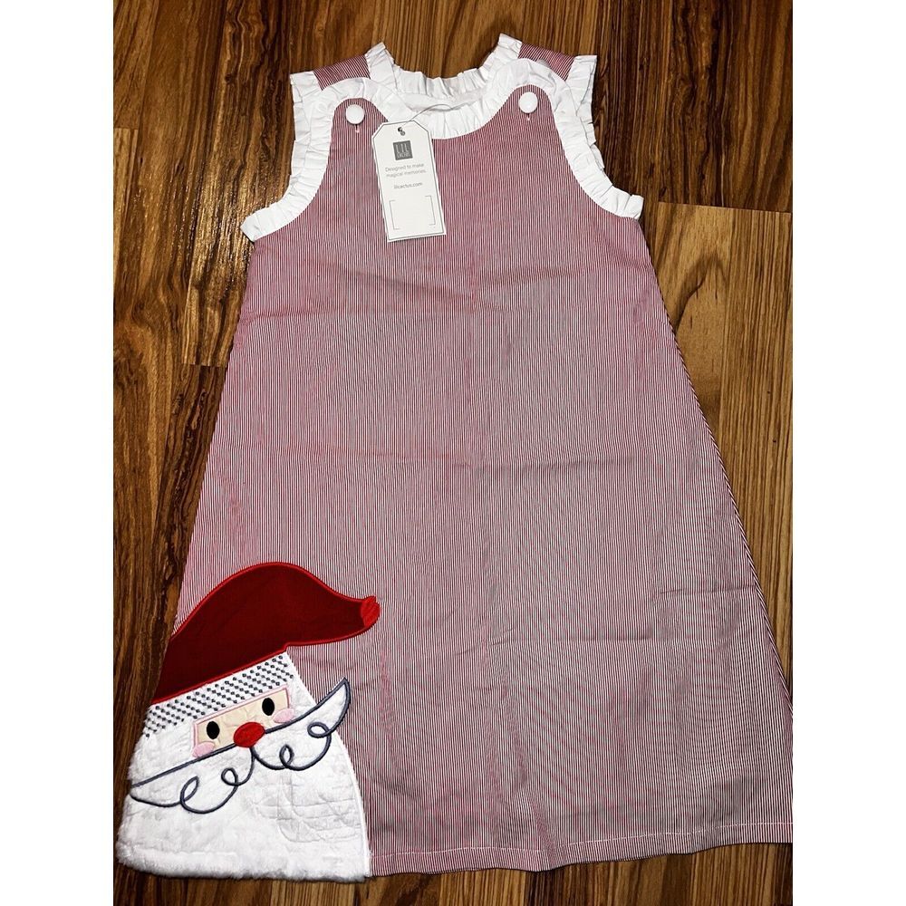 Lil Cactus NEW Girls Size 5 Red & White Stripe Santa Swing Dress‎